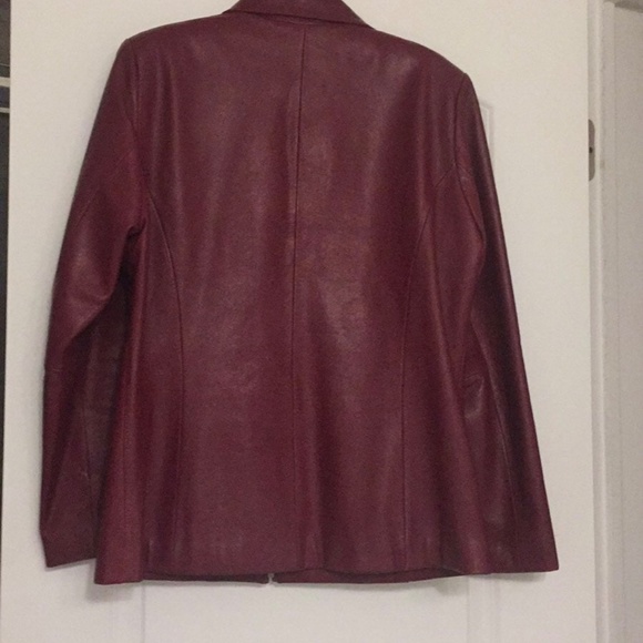 Wilsons Womans Leather Jacket & Focus Paris Leather Purse -Deep Red Set. EUC-GUC - Picture 4 of 12